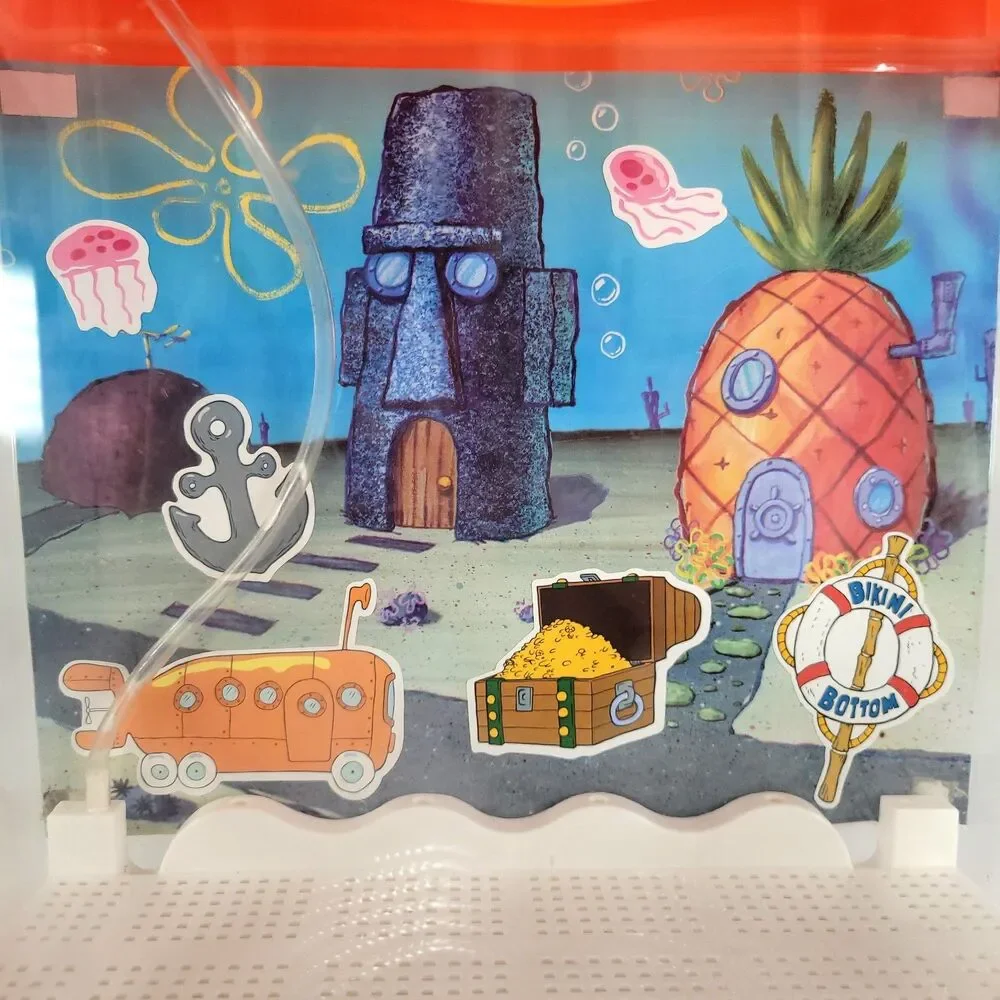 Vintage SpongeBob Squarepants Bikini Bottom Aquarium Retro 2002 Fish Tank Works